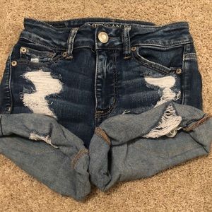 american eagle jean shorts size 0